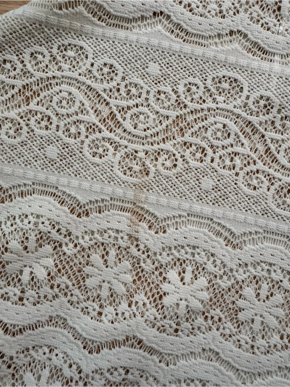 Free People Cream Lace Boatneck Blouse